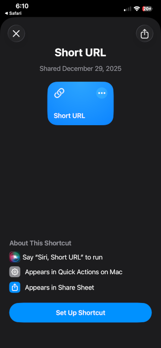 Add shortcut